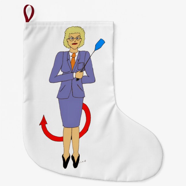 Meia De Natal Grande Professor Mau (Frente)