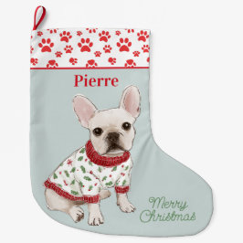 Meia De Natal Grande Puppies in Pajamas Dog