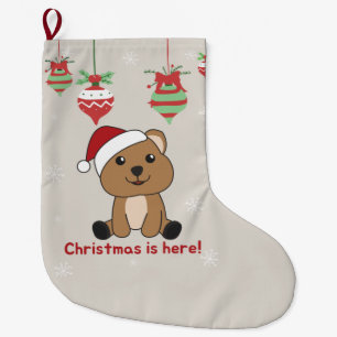 Meia De Natal Grande Quokka Natal Neve Animais de inverno Quokas Grande