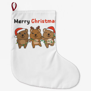 Meia De Natal Grande Quokka Natal - Quokka Feliz Natal
