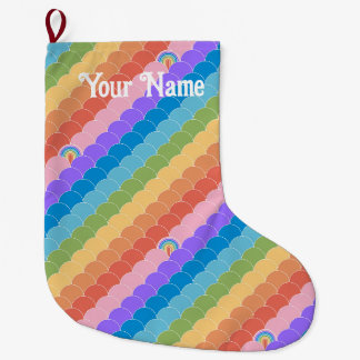 Meia De Natal Grande Rainbow Solitaire Clamshell