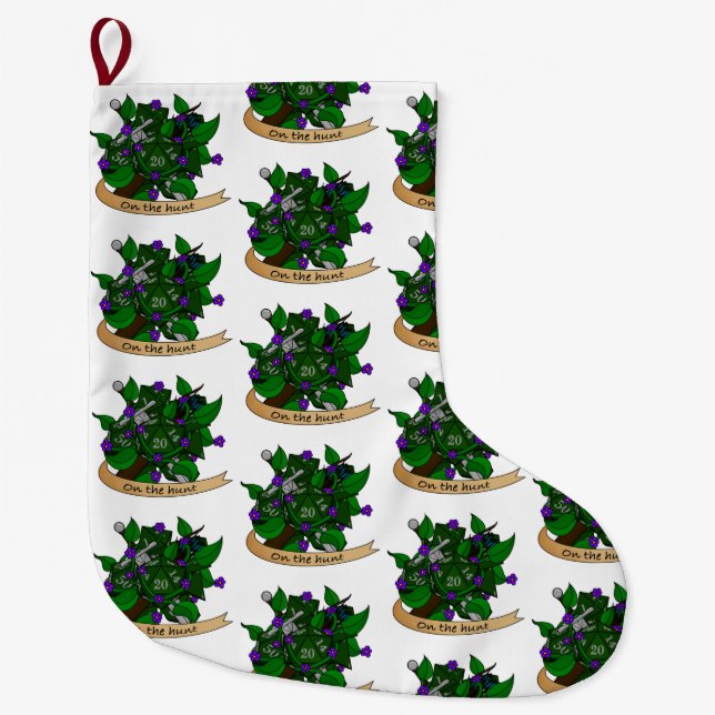 Meia De Natal Grande Ranger Dice Design (Frente)