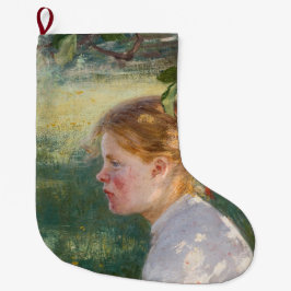 Meia De Natal Grande Rapariga sob a árvore da maçã (por Danielson-Gambo