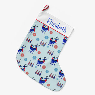 Meia De Natal Grande Renas, Árvores de Natal e Padrões de Neve