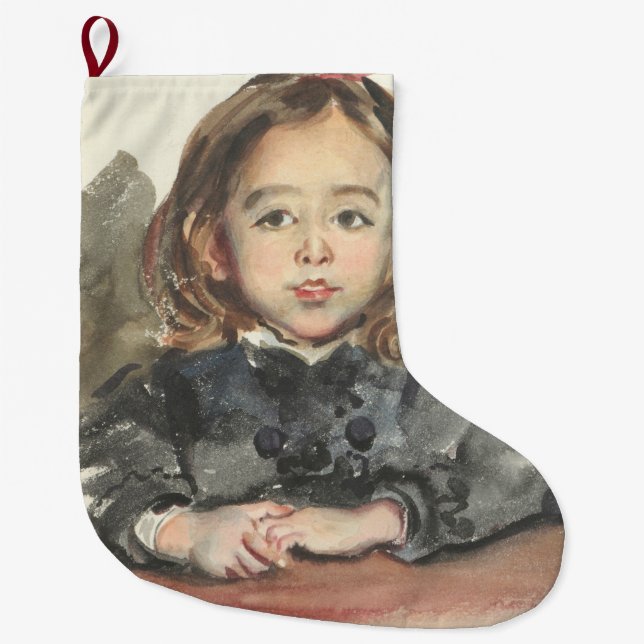 Meia De Natal Grande Retrato de Marie (Garota Justa) (Frente)