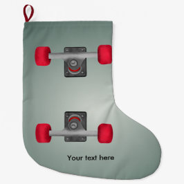 Meia De Natal Grande Rodas de Skateboard e Caminhões