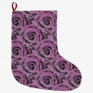 Meia De Natal Grande Rosa de Lavanda grande escuro artístico