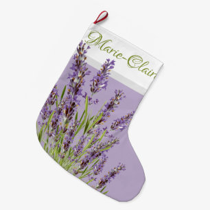 Meia De Natal Grande Roxo Lavanda Francês Personalizado