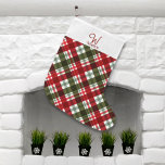 Meia De Natal Grande Royal Stewart Tartan Plaid<br><div class="desc">Royal Stewart Tartan Plaid stocking is the perfect festive holiday decor and gift. Personalize with your name and initial.</div>