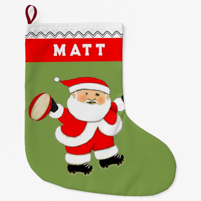 Meia De Natal Grande Rugby (Frente)