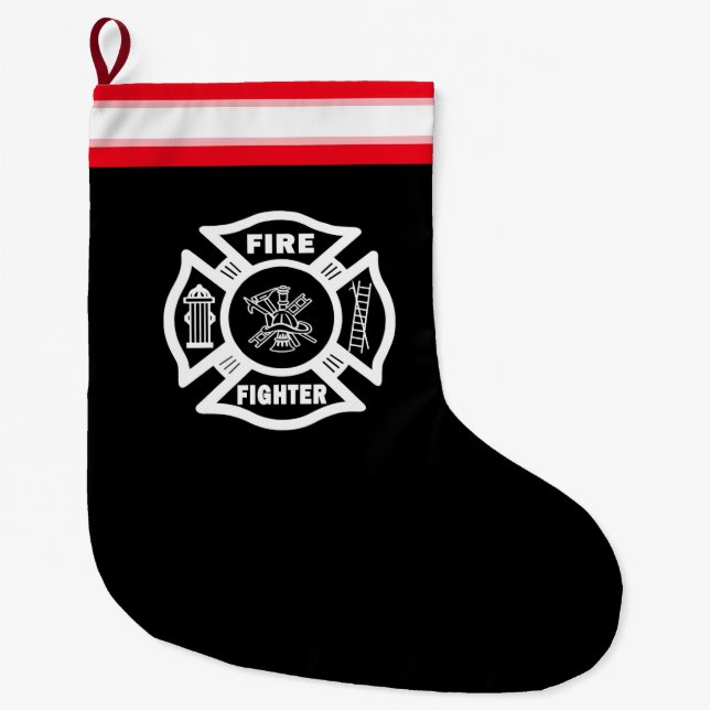 Meia De Natal Grande Sapador-bombeiro (Frente)