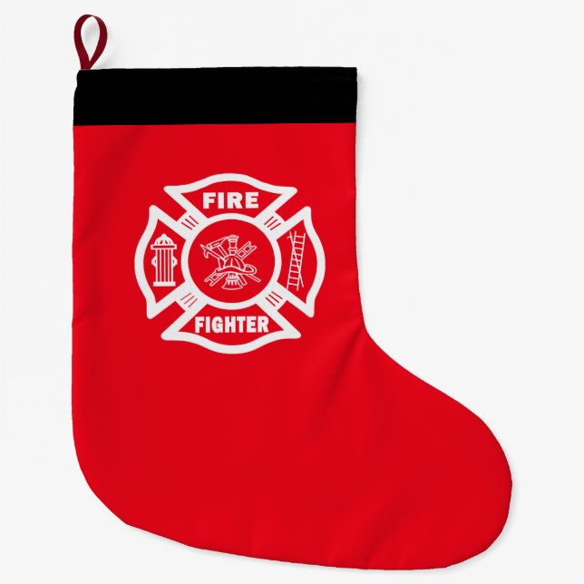 Meia De Natal Grande Sapador-bombeiro (Frente)