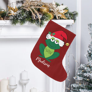 Meia De Natal Grande Sapo bonito do Natal