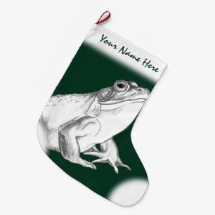Meia De Natal Grande Sapo Natal - Paragem Personalizada do Bullfrog