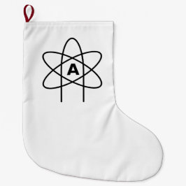 Meia De Natal Grande Símbolo do ateísmo (Atom Emblem)