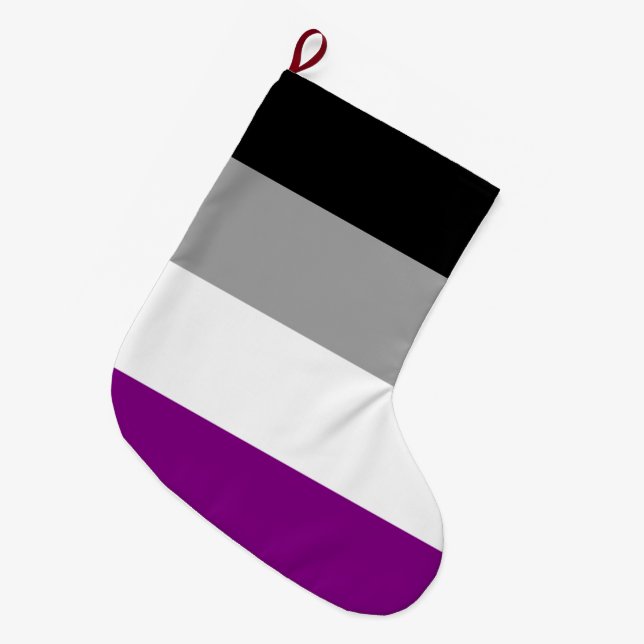 Meia De Natal Grande Sinalizador de Orgulho Asexual