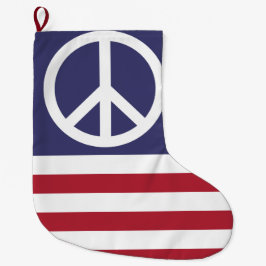 Meia De Natal Grande Sinalizador de Paz dos Estados Unidos