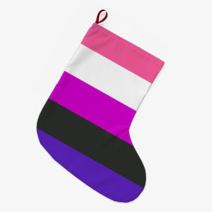 Meia De Natal Grande Sinalizador do Orgulho Genderfluido