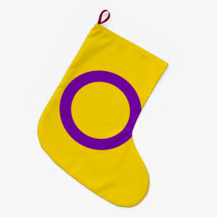 Meia De Natal Grande Sinalizador do Orgulho Intersexual