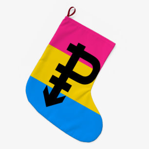 Meia De Natal Grande Sinalizador do Orgulho Pansexual
