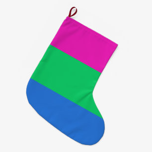 Meia De Natal Grande Sinalizador do Orgulho Polisexual