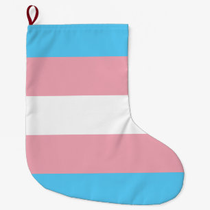 Meia De Natal Grande Sinalizador Trans Pride (Orgulho Transgênero)