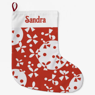 Meia De Natal Grande Sinos de Natal com Nome Personalizado