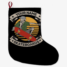 Meia De Natal Grande Skateboard Personalizada Pega Pele Prendendo Pele 