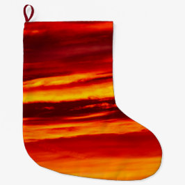 Meia De Natal Grande Sol vermelho brilhante