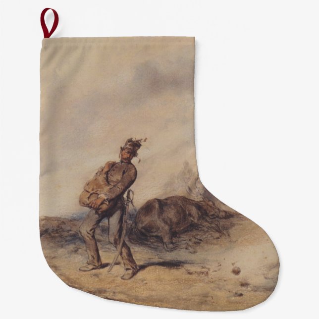 Meia De Natal Grande Soldado ferido após a batalha (cena de guerra) (Frente)