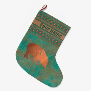 Meia De Natal Grande Southwest Cute Javelina Momma Personalizado