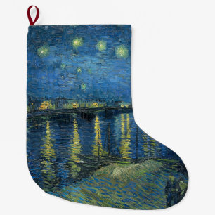 Meia De Natal Grande Starry Night Over the River Rhone (por van Gogh)