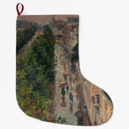 Meia De Natal Grande Street Scene em Paris, França (por Maximilien Luce
