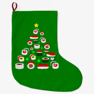 Meia De Natal Grande sushi árvore de natal feia
