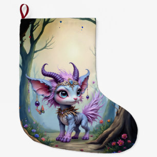 Meia De Natal Grande Sussurro de Lilás – Guardiã da Floresta Encantada.