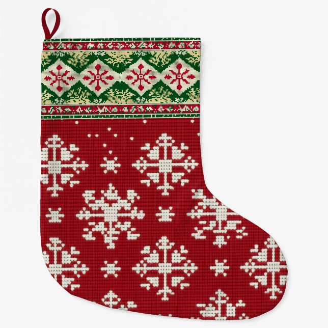 Meia De Natal Grande Sweater Natal (Frente)