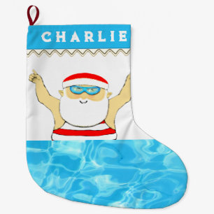 Meia De Natal Grande Swimmer Personalizado Grande Estoque de Natal