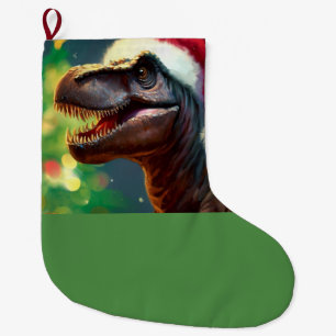 Meia De Natal Grande T-Rex Natal 2