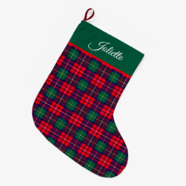 Meia De Natal Grande Tartan Festivo Tradicional