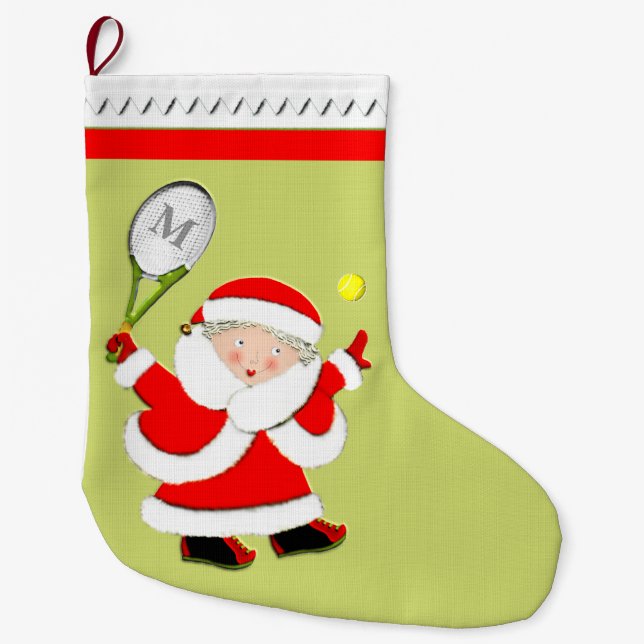 Meia De Natal Grande Tênis Feminino (Frente)