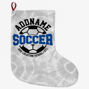 Meia De Natal Grande Tie-Dye da Equipe do Jogador de Futebol do ADD Per