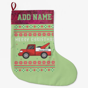 Meia De Natal Grande Tow Truck Ugly Christmas Sweater