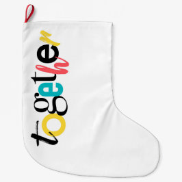 Meia De Natal Grande Trendência, alegre, tipografia urbana de Juntos