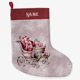 Meia De Natal Grande Trilha de Natal Com Presentes Feriados