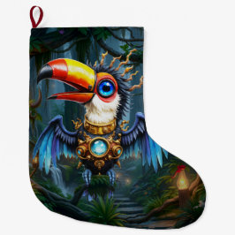 Meia De Natal Grande Tucano Steampunk enluarado.