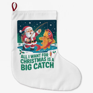 Meia De Natal Grande Tudo o que Quero no Natal é uma Grande Captura de