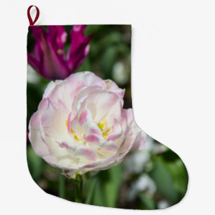Meia De Natal Grande Tulipas cor-de-rosa brilhantes num dia ensolarado