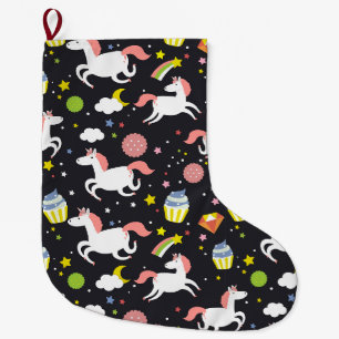Meia De Natal Grande Unicórnio