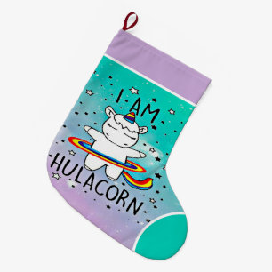 Meia De Natal Grande Unicórnio mágico