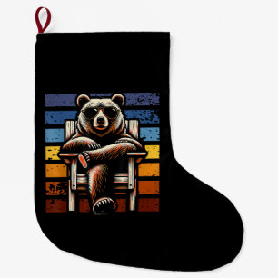 Meia De Natal Grande Urso Retro Legal de Óculos de Sol 70s 80s 90s Novi